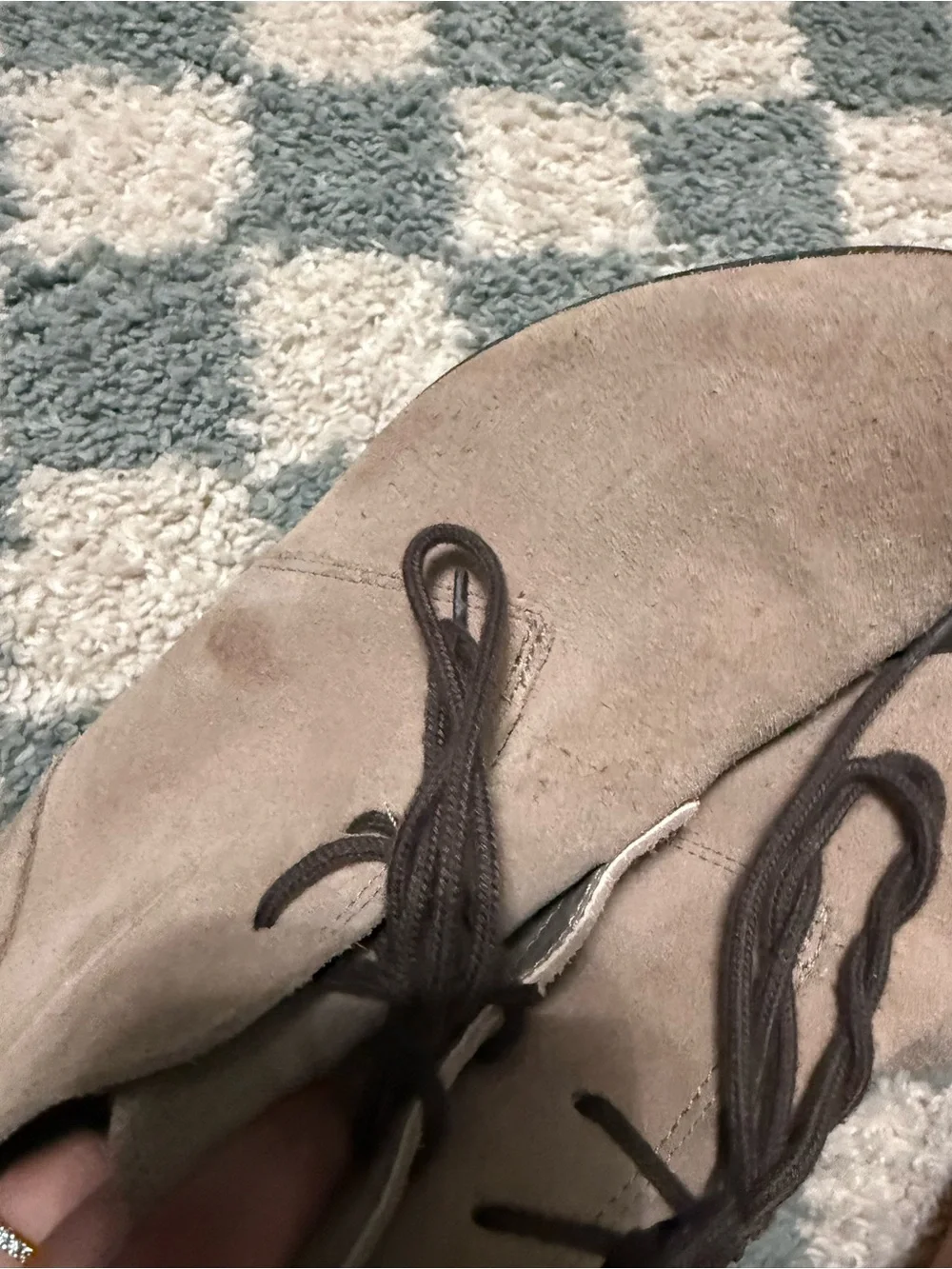 Crocs Leigh Booties Suede Wedge Ankle Lace Up Booties boots Tan Taupe Beige 10